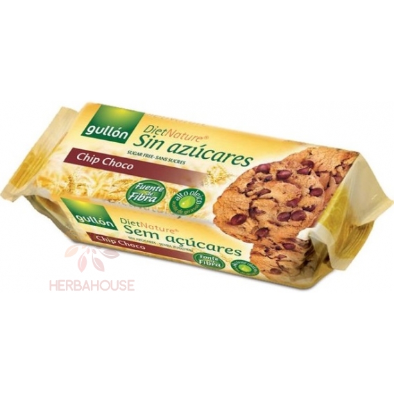 Obrázok pre Gullón Biscuiți cu bucatele de ciocolata fără zahăr cu îndulcitor (125g)