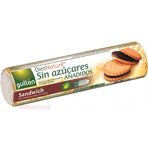 Obrázok pre Gullón Sandwich Biscuiti umplute cu ciocolată neagră fără zahăr (250g)