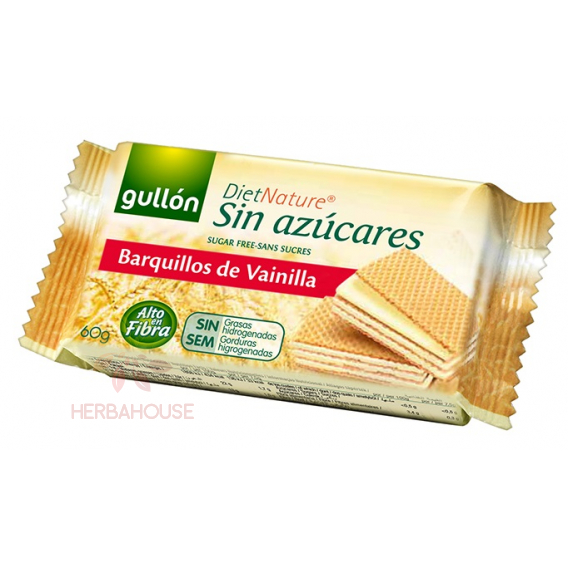 Obrázok pre Gullón Barquillos napolitane cu umplutură de vanilie fără zahăr (60g)