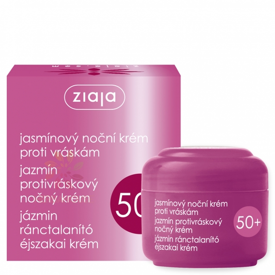 Obrázok pre Ziaja Crema de noapte impotriva ridurilor cu ulei de iasomie si acid hialuronic 50+ (50ml)