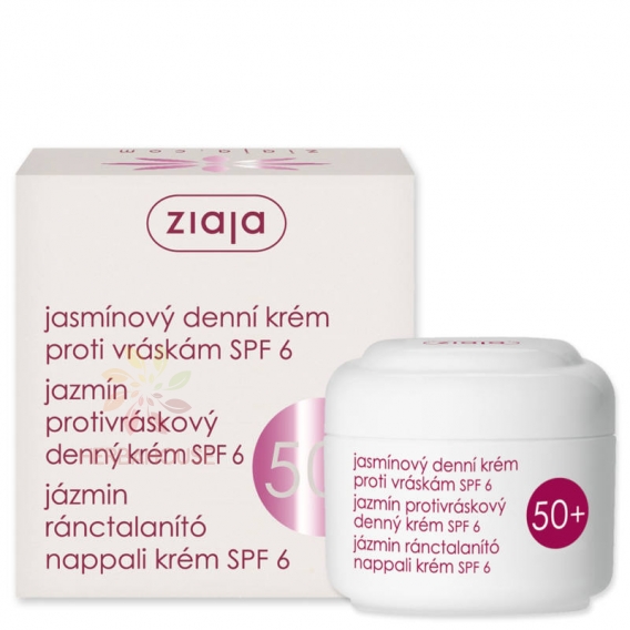 Obrázok pre Ziaja Cremă antirid de zi cu ulei de iasomie și acid hialuronic SPF 6 50+ (50ml)