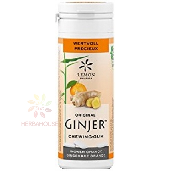 Obrázok pre Lemon Pharma Ginjer gumă de mestecat cu ghimbir cu xilitol și stevie (30g)