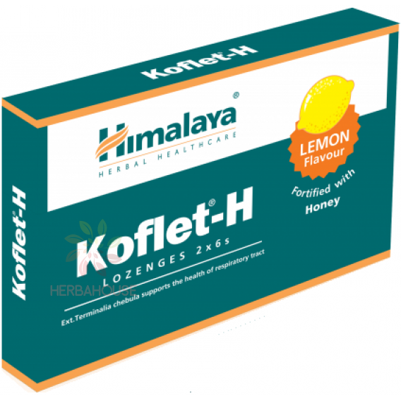 Obrázok pre Himalaya Koflet-H Lemon Pastile din plante cu miere (12buc)