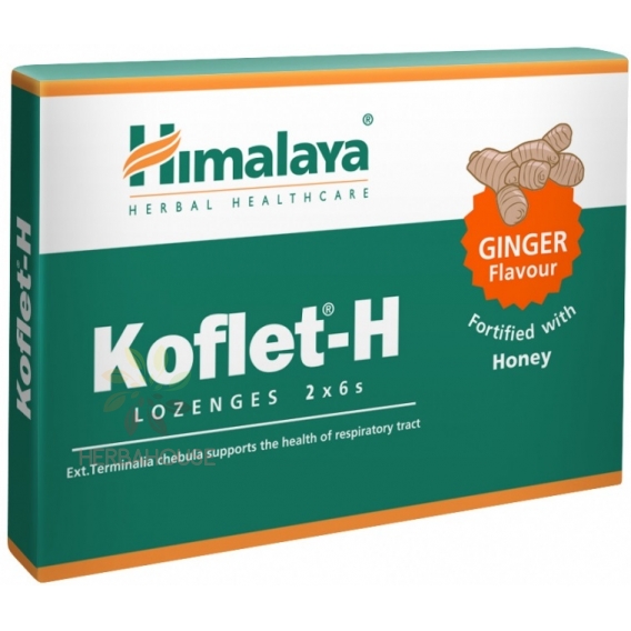 Obrázok pre Himalaya Koflet-H Ginger Pastile din plante cu miere (12buc)