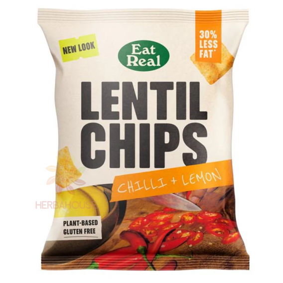 Obrázok pre EatReal Lentil Chipsuri de linte chilli și lămâie (40g)