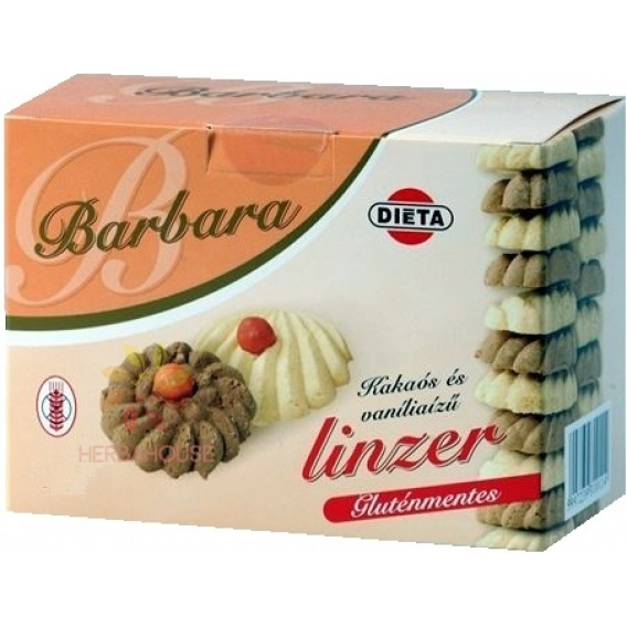 Obrázok pre Barbara Fără gluten cacao si vanilie linzer prăjituri  (150g)