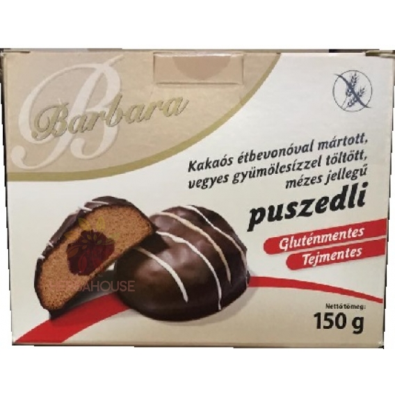 Obrázok pre Barbara Fără gluten, turtă dulce cu umplutură de fructe în strat de ciocolată neagră (150g)