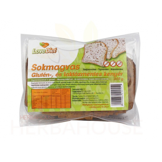 Obrázok pre LoveDiet Pâine multicereală feliată fără gluten (350g)