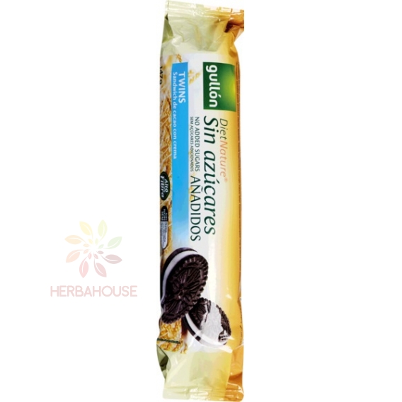 Obrázok pre Gullón Biscuiți de cacao umpluți cu cremă cu aromă de vanilie fără zahăr (147g)