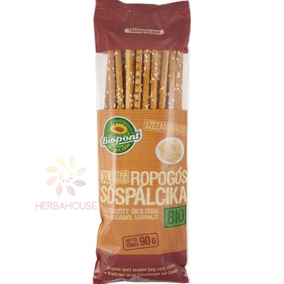 Obrázok pre Biopont Bio Batoane de speltă extra lungi, susan, sărate (90g)