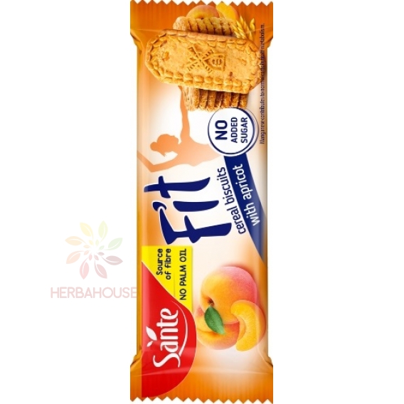 Obrázok pre Sante Fit Biscuiți cu cereale pentru micul dejun cu caise fără adaos de zahăr (50g)