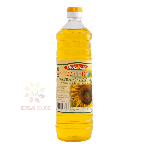 Obrázok pre Biogold Bio Ulei de floarea soarelui presat la rece - inodor (1000ml)