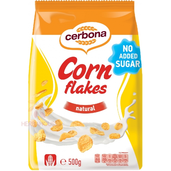 Obrázok pre Cerbona Corn Flakes Fulgi de porumb fără zahăr (500g)