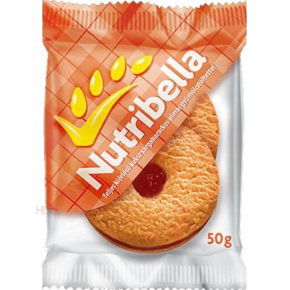 Obrázok pre Nutribella Biscuiți umpluți cu umplutură de caise-mere cu fructoză (50g)