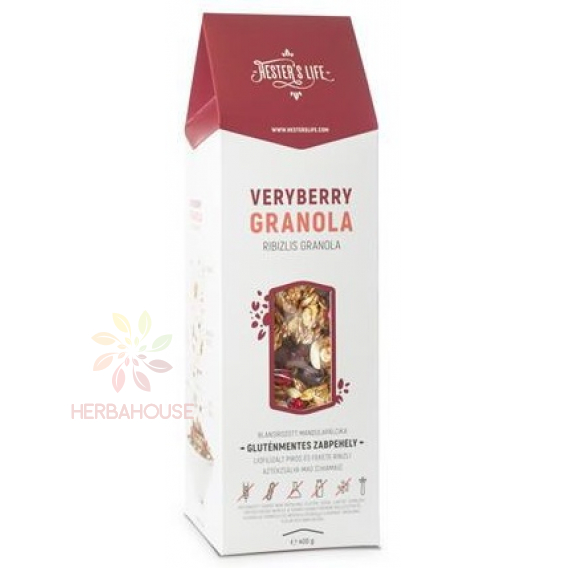 Obrázok pre Hester´s Life Veryberry Granola de coacăze fără gluten, fără adaos de zahăr (320g)