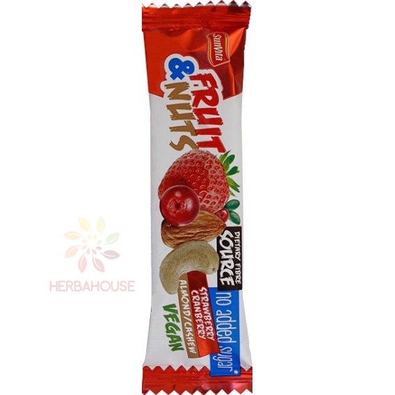 Obrázok pre SunVita Fruit baton cu afine, migdale și nuci caju fără adaos de zahăr (30g)