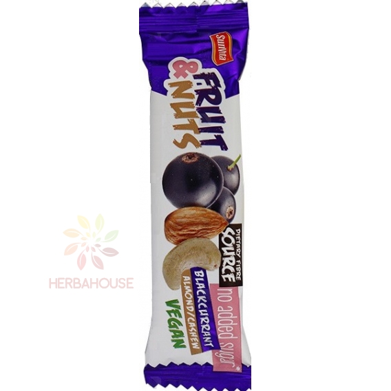 Obrázok pre SunVita Fruit baton cu coacăze negre, migdale și nuci caju fără adaos de zahăr (30g)