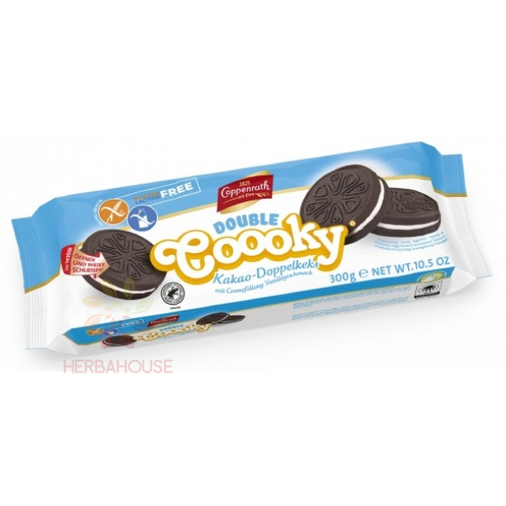 Obrázok pre Coppenrath Biscuiți de ciocolată fără gluten și fără lactoză cu umplutură de vanilie (300g)