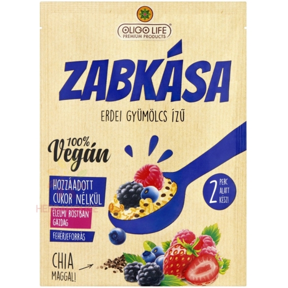 Obrázok pre Oligo Life Terci de ovăz cu aromă de fructe de pădure fără zahăr cu îndulcitor (65g)