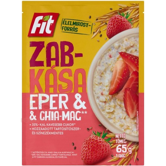 Obrázok pre Fit Terci de ovăz cu căpșuni și chia (65g)