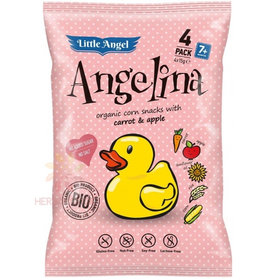 Obrázok pre McLloyd´s Little Angel Bio Angelina gustare de porumb cu morcov și mere (4x15g)