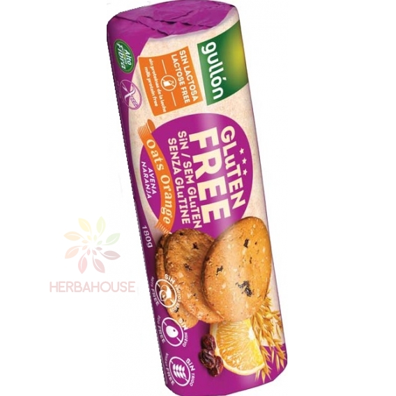 Obrázok pre Gullón Biscuiți de ovăz fără gluten cu stafide și aromă de portocale (180g)