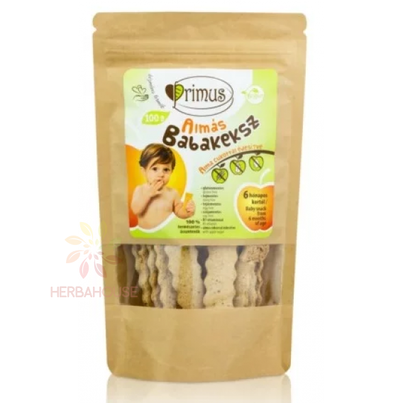 Obrázok pre Primus Baby Biscuiți cu mere pentru copii fără gluten (100g)