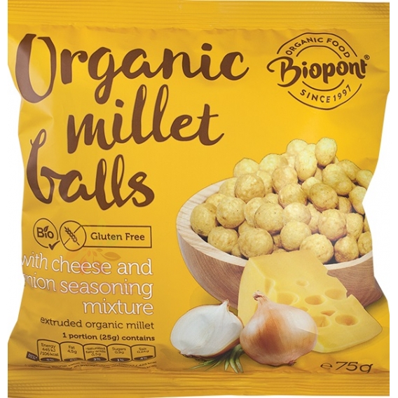 Obrázok pre Biopont Bio Biluțe de mei extrudate ceapă - brânză (75g)
