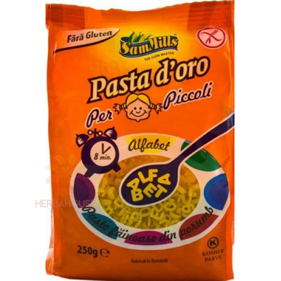 Obrázok pre Sam Mills Pasta d'Oro Litere de paste fără gluten (250g)