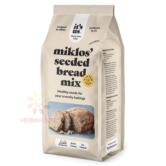 Obrázok pre Naturbit It´s us Miklos Amestec de făină fără gluten pentru prepararea pâinii multicereale (500g)