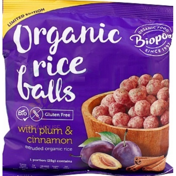 Obrázok pre Biopont Bio Biluțe de orez extrudate prune și scorțișoară (55g)