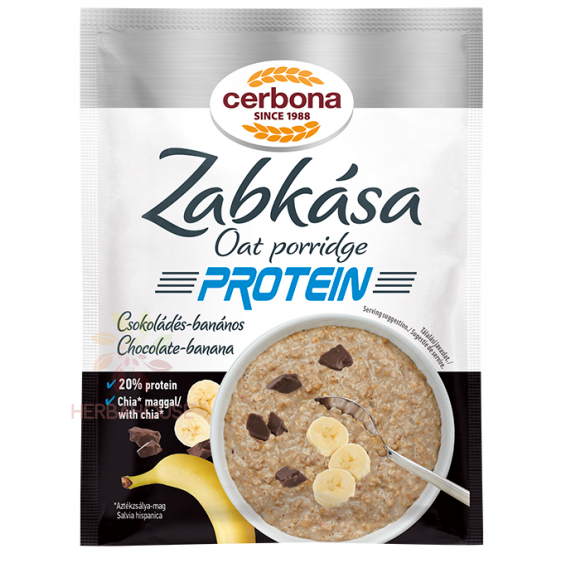 Obrázok pre Cerbona Sport Protein ciocolată cu terci de ovăz și banană cu îndulcitor (60g)