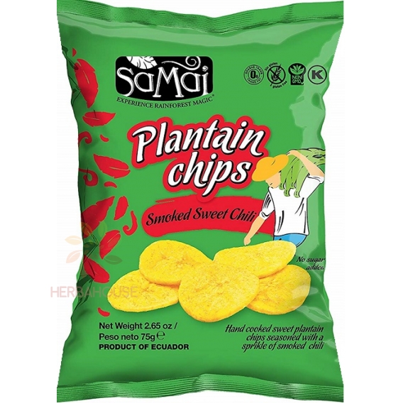 Obrázok pre Samai Chips de banană Plantain Chili dulce (75g)