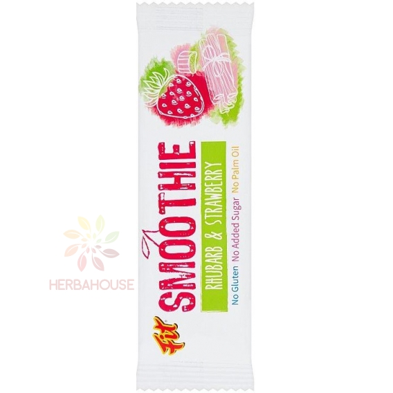 Obrázok pre Fit Smoothie Baton cu rubarbă și căpșuni (32g)