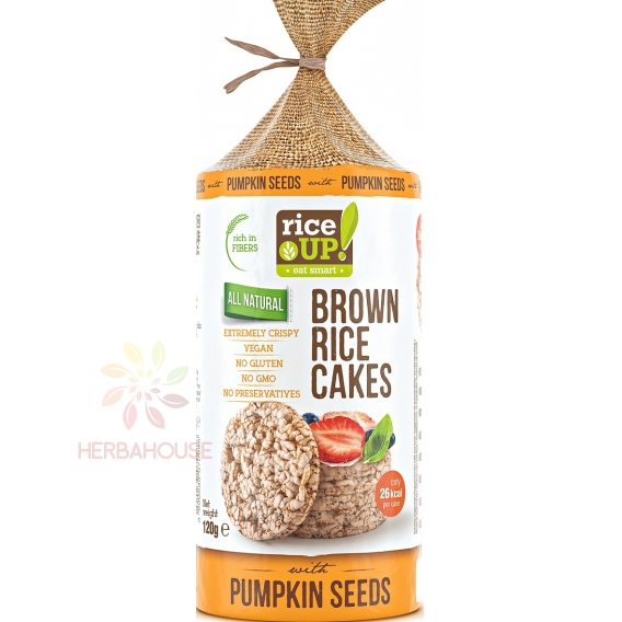 Obrázok pre Rice Up Sandvișuri cu orez integral fără gluten cu semințe de dovleac (120g)