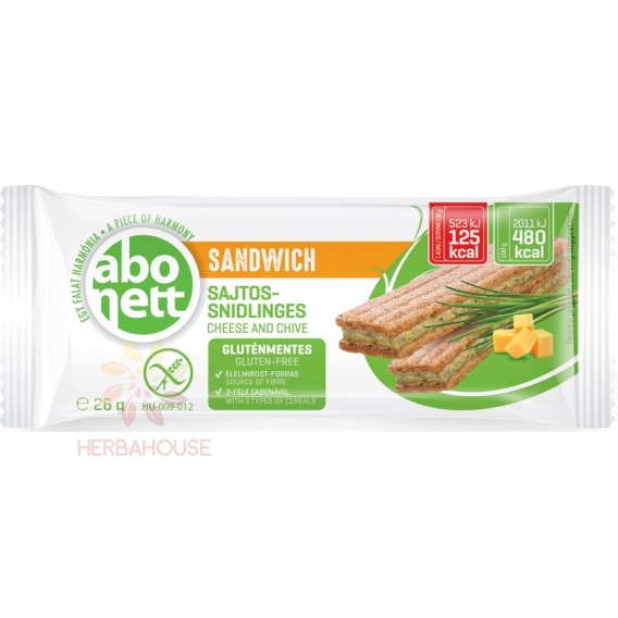 Obrázok pre Abonett Sandviș extrudat fără gluten cu umplutură de brânză și arpagic (26g)