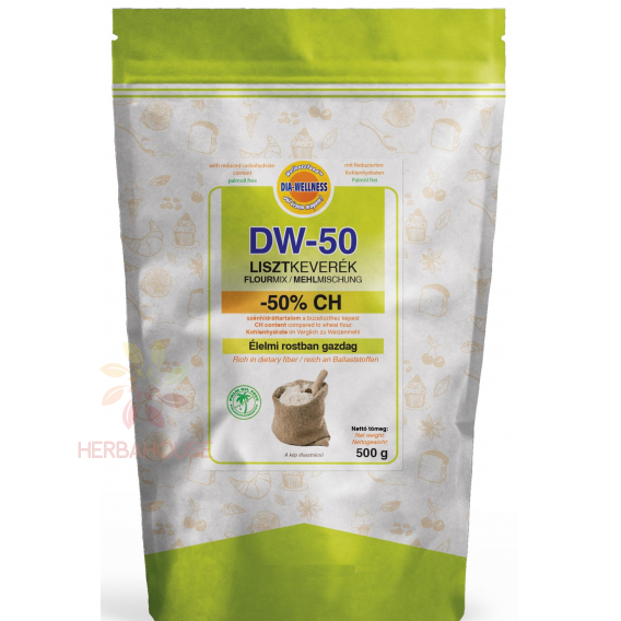 Obrázok pre Dia-Wellness Amestec de făină cu conținut redus de carbohidrați DW-50 (500g)