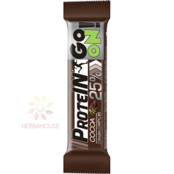 Obrázok pre Sante Go On Proteine ​​Baton proteic înmuiat în ciocolată cu lapte cu aromă de cacao (50g)