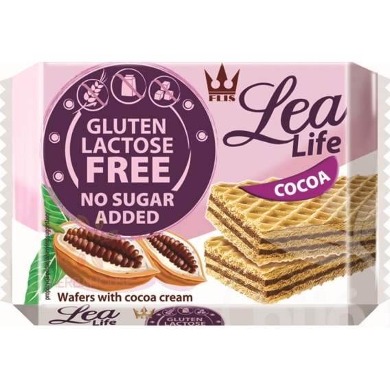 Obrázok pre Flis Lea Life Napolitane fără gluten cu umplutură de cacao fără zahăr (95g)