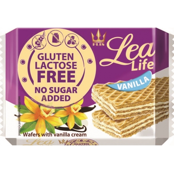 Obrázok pre Flis Lea Life Napolitane fără gluten cu umplutură de vanilie fără zahăr (95g)