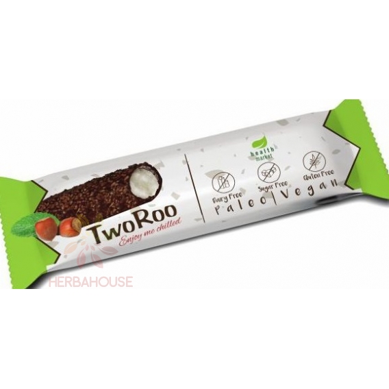 Obrázok pre TwoRoo Baton de vanilie cu lămâie fără gluten în ciocolată neagră cu nuci și îndulcitor (30g)