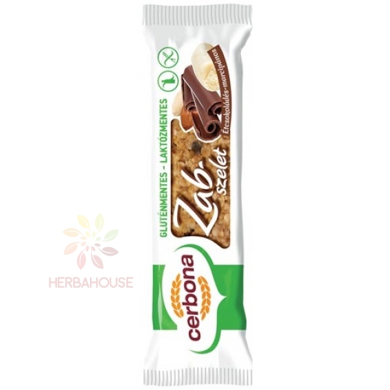 Obrázok pre Cerbona Baton de ovăz fără gluten ciocolată și marțipan semimuiat (40g)