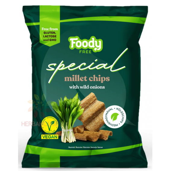 Obrázok pre Foody Free Special Chips de mei fără gluten cu usturoi sălbatic (45g)