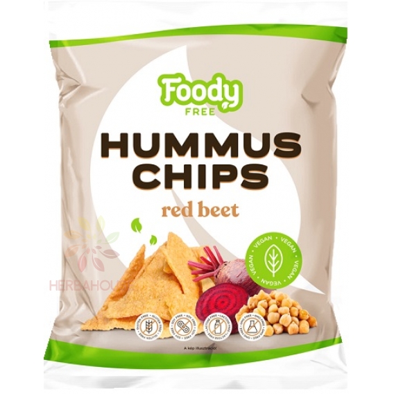 Obrázok pre Foody Free Chips de hummus fără gluten cu sfeclă roșie (50g)