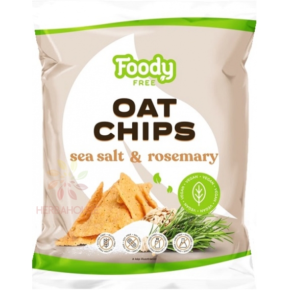 Obrázok pre Foody Free Chips de ovăz fără gluten cu sare de mare și rozmarin (50g)