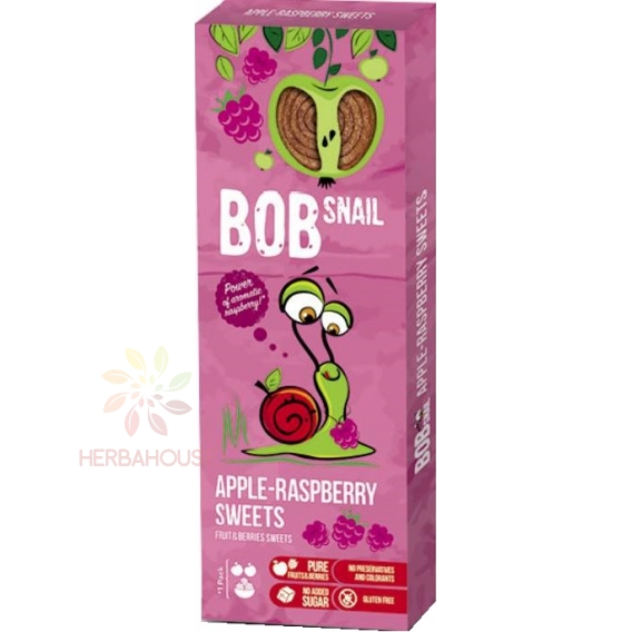 Obrázok pre Eco Snack Bob Snail Rolls Felii de fructe mere, zmeură (30g)