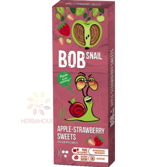 Obrázok pre Eco Snack Bob Snail Rolls Felii de fructe mere, căpșună (30g) 