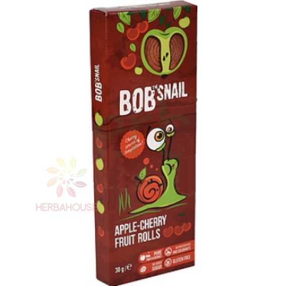 Obrázok pre Eco Snack Bob Snail Rolls Felii de fructe mere, cireașă (30g) 