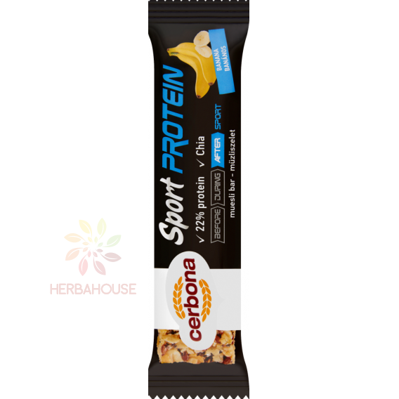 Obrázok pre Cerbona Sport Baton de muesli proteic cu aromă de banană (35g)