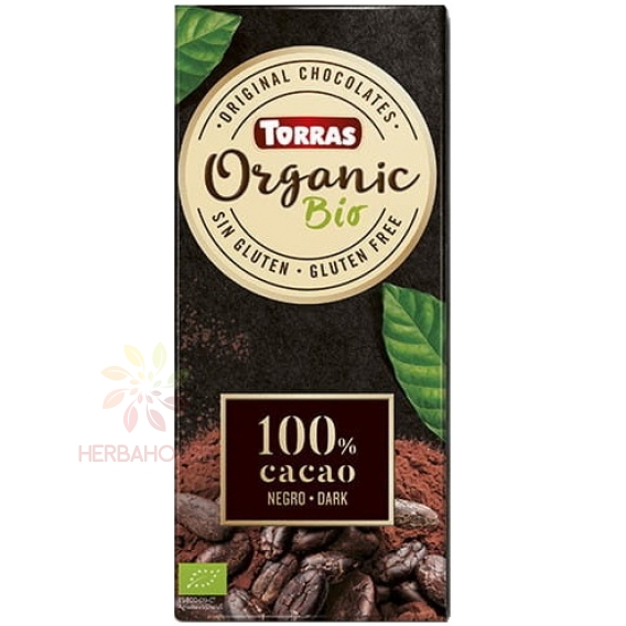 Obrázok pre Torras Bio Ciocolată neagră fără gluten 100% cacao (100g)